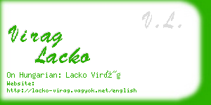 virag lacko business card